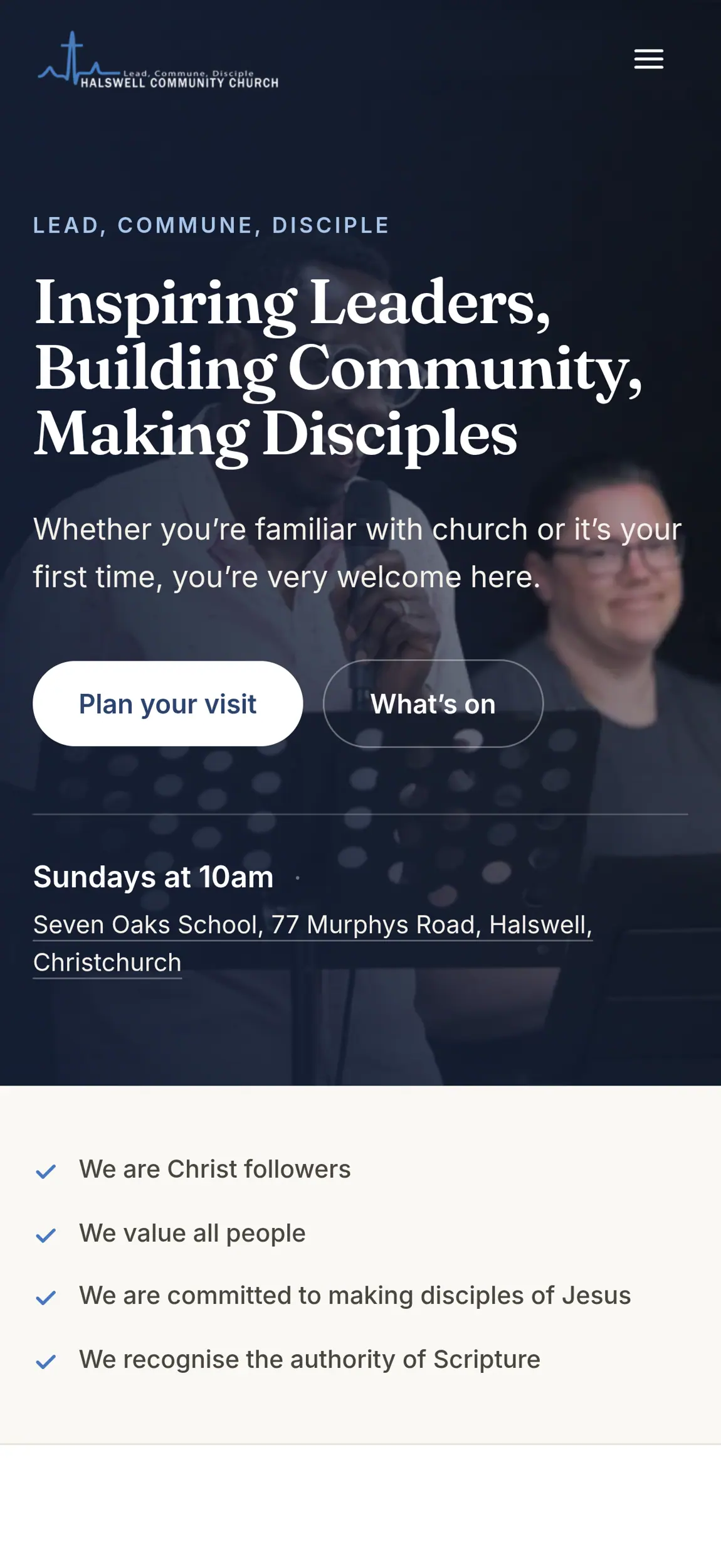 Additional website capture for Halswell Community Church