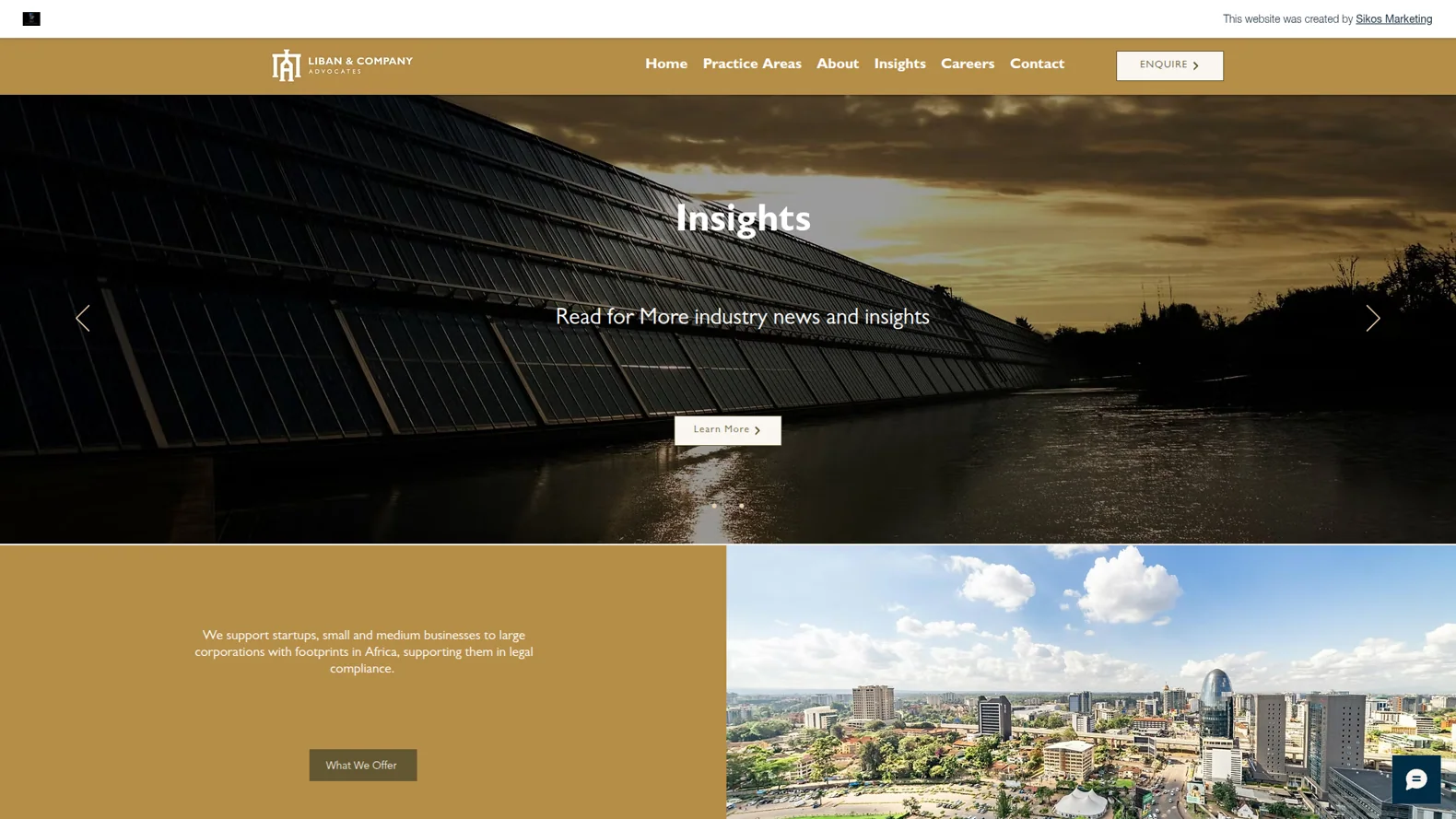 Client website screenshot: Liban & Company